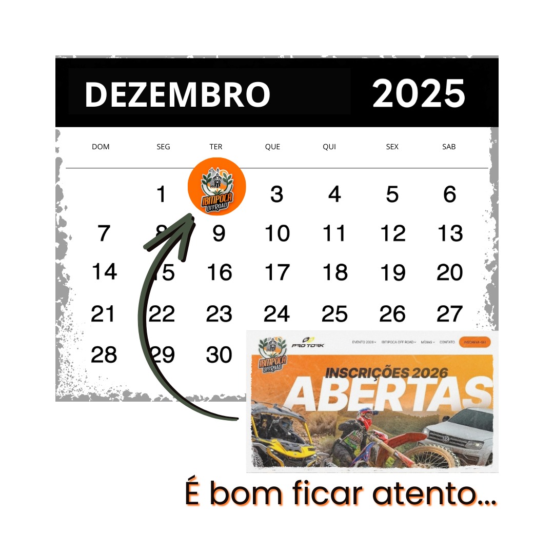 Inscrições abertas em 3,2,1...